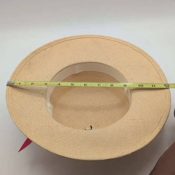 M'sieu Leon| Elegant Women's Straw Hat with Red Band and Floral Accent - Picture 10 of 11